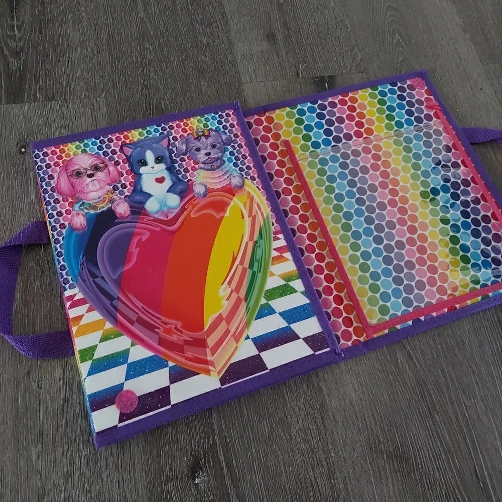 Lisa Frank 2016 Unicorn Trifold Folder School Binder Y2K Puzzles Coloring Book